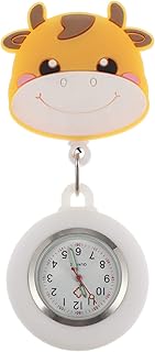 Hemobllo Retractable Nurse Watch - Nurses Fob Watch Clip On Cute Cartoon Nursing Hanging Lapel Pocket Accessories Fob ES f...