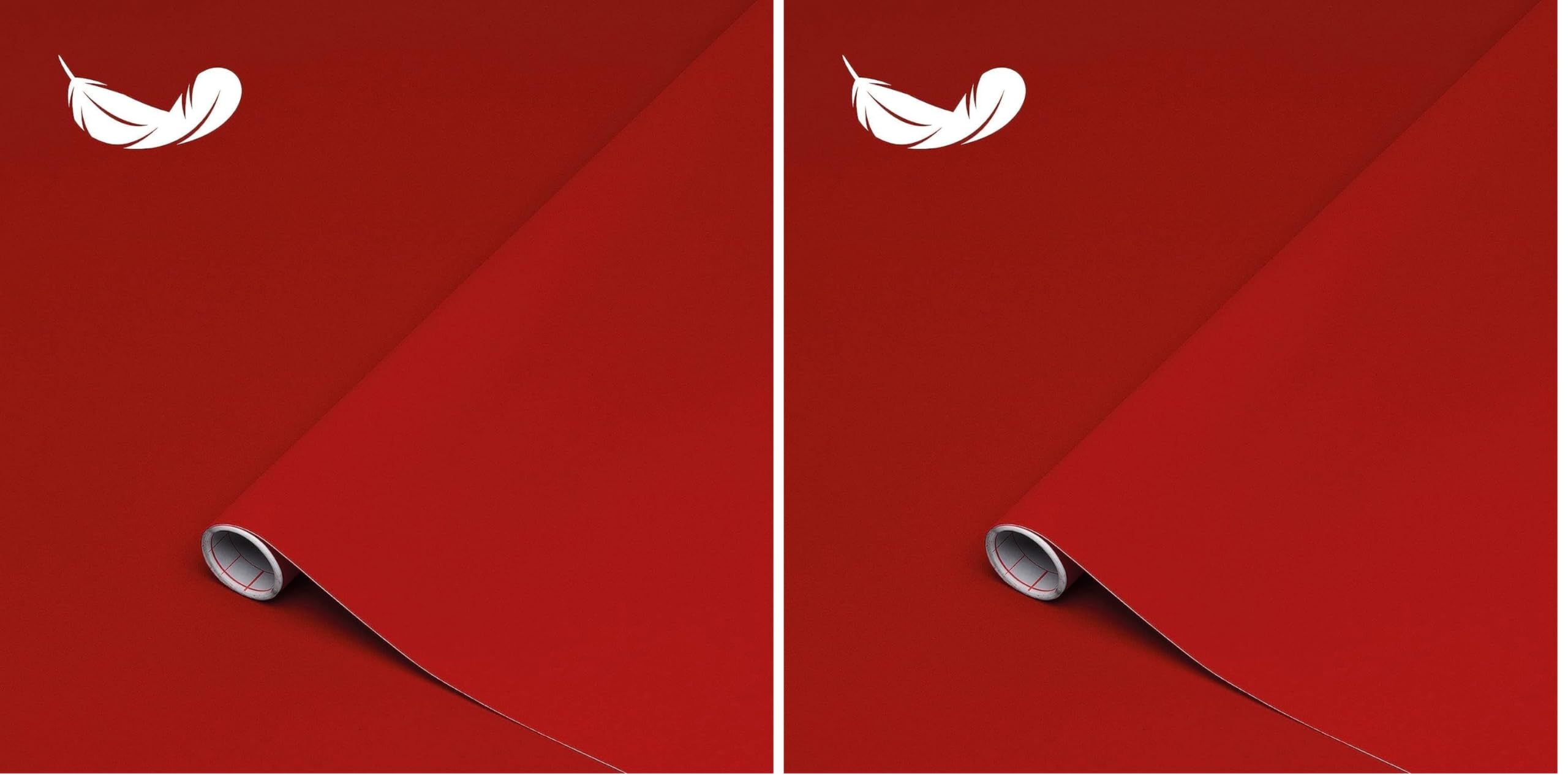 d-c-fix Velours Klebefolie Rot, 45 cm x 1 m - Samt-Stoff selbstklebende Deko-Folie für Küche, Schublade, basteln - Mikrofaserstoff Filz Bezug (Packung mit 2)