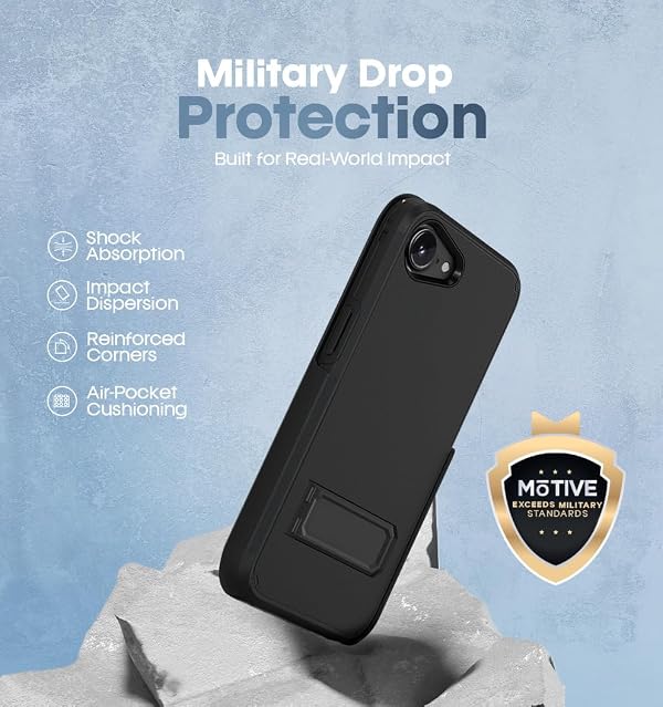 MOTIVE for iPhone 17e Case with Belt Clip and Stand, Magnetic | 6.1" by MOTIVE - Used condition - Image 13