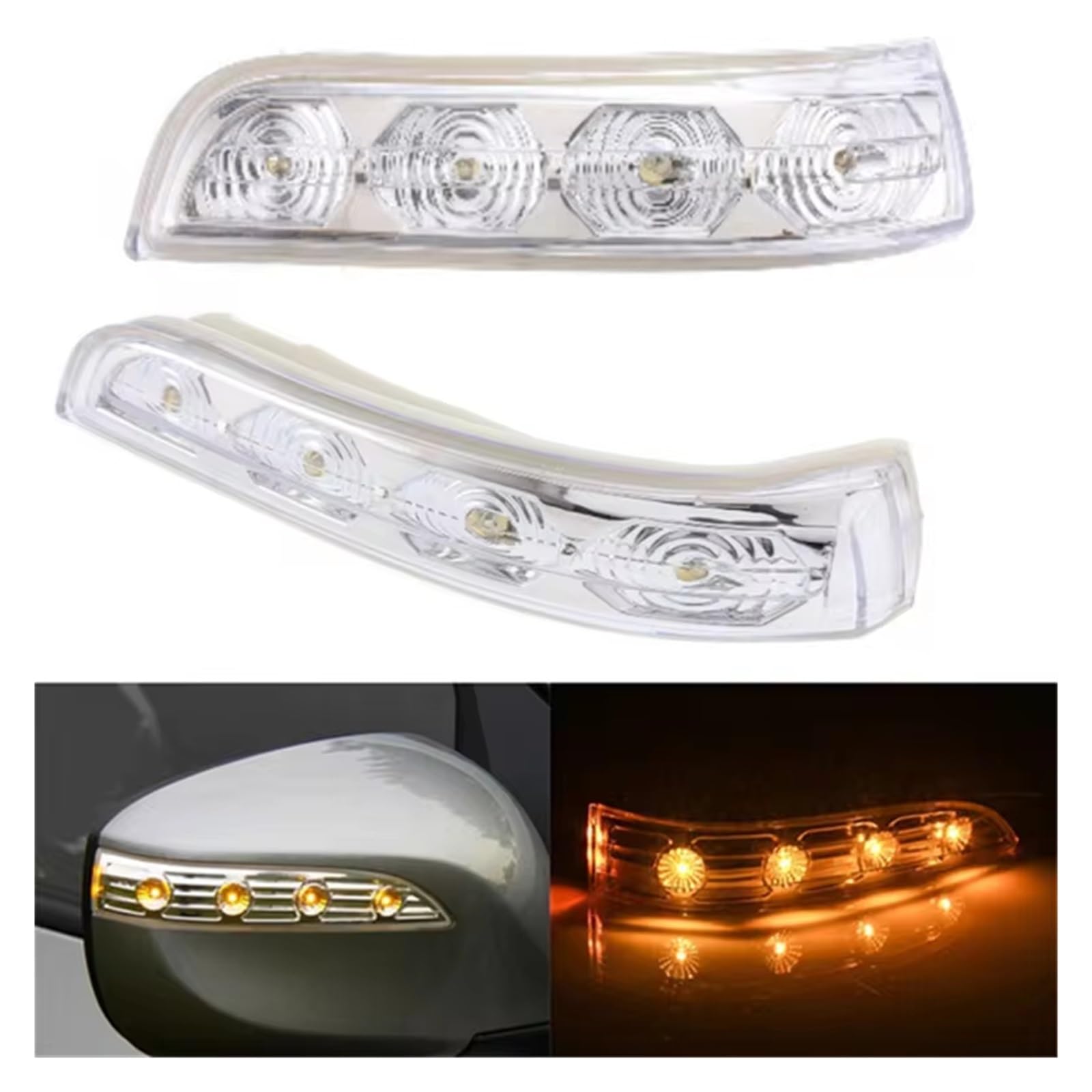 Traseras Piloto Trasero Luz LED para Espejo Retrovisor Coche Luz Indicadora De Marcha Atrás para Hyundai para I30 2009 2010 2011 2012 Faros traseras Montaje(1pair Smoked Shell)