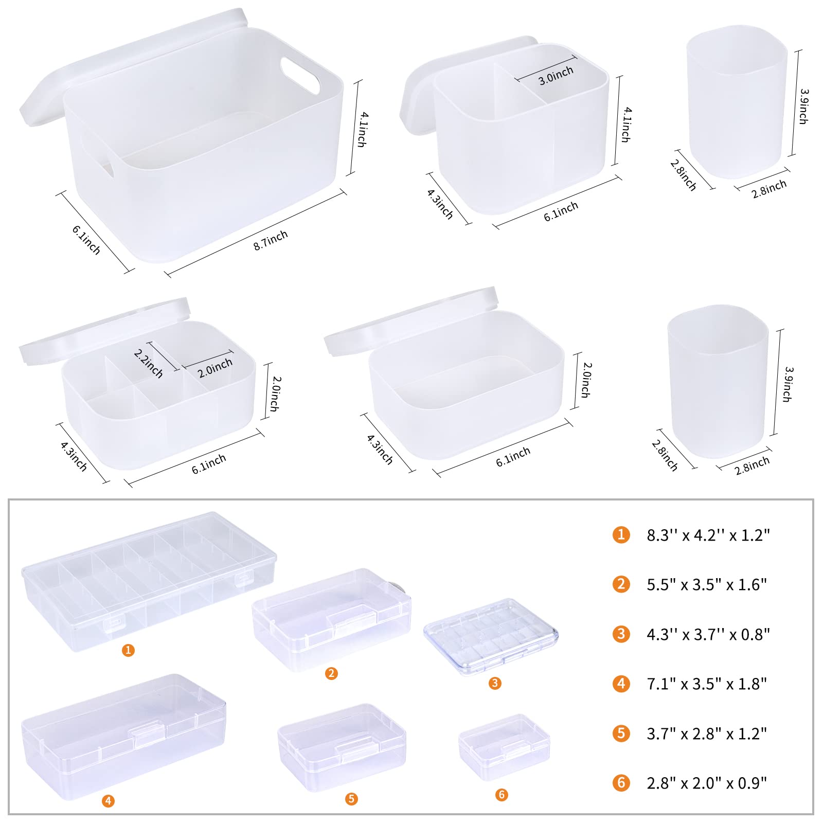 Étui de rangement de maquillage, empilable transparent, multi-tailles pour maquillage, bijoux, articles de toilette, indispensable pour les artistes de maquillage