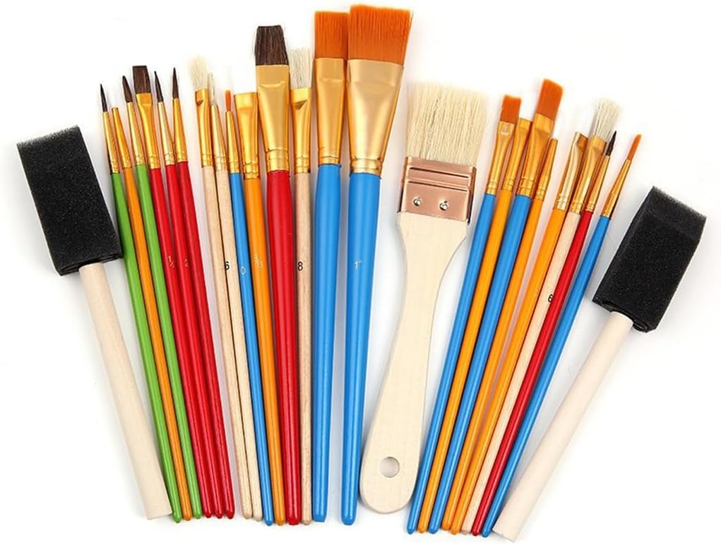 Oil Painting Brush Set, 25 Pieces Watercolor Watercolor Watercolor Acrylic Brush Board, Painting Set