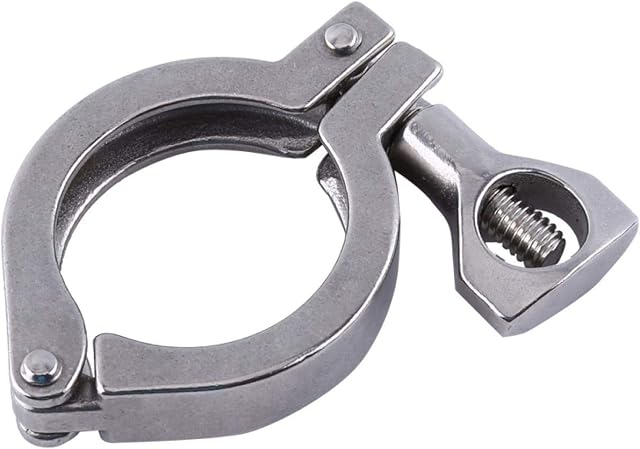 Akozon Stainless Steel Pin Heavy Duty Tri Clamp with Wing Nut for Pipe Connection(OD 1.5")