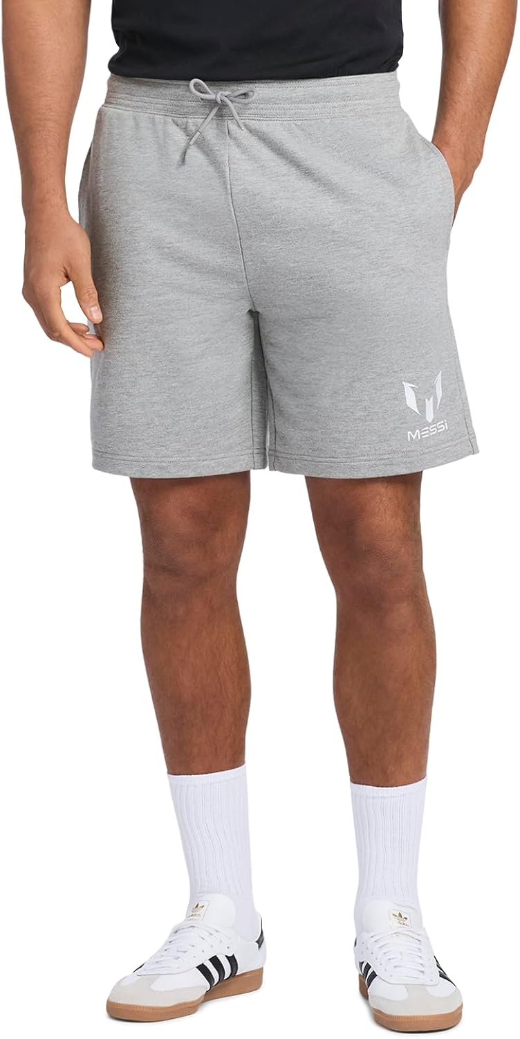 Messi Mens Lifestyle Essential Wingstar Shorts, Comfortable Fit with Drawstring