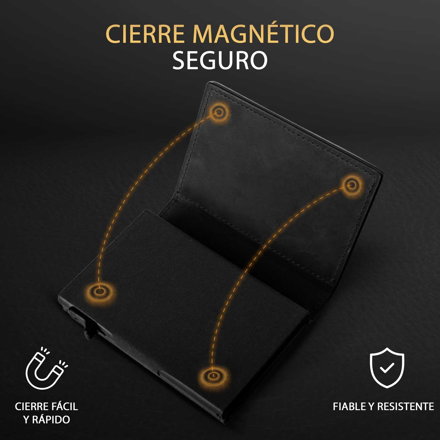 TopMost Cartera desplegable de Cuero Genuino para Hombre, Tarjetero de crédito, billeteras Ridge con Bloqueo RFID para Hombres con Ventana de identificación, Delgada, Minimalista, Capacidad de 5-9