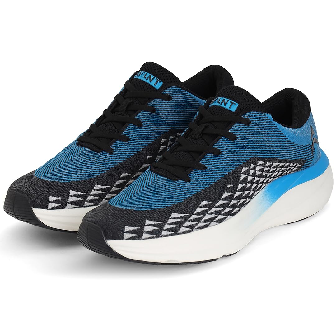 AVANT Men's Neptune Running Shoes -Superior Cushioning & Enhanced Grip TPR Outsole Shoes|Superior Traction,Anti Skid, Lightweight,Shock Absorption Tech, Sports Footwear (AVMSH157CL01UK10_Blue) 2