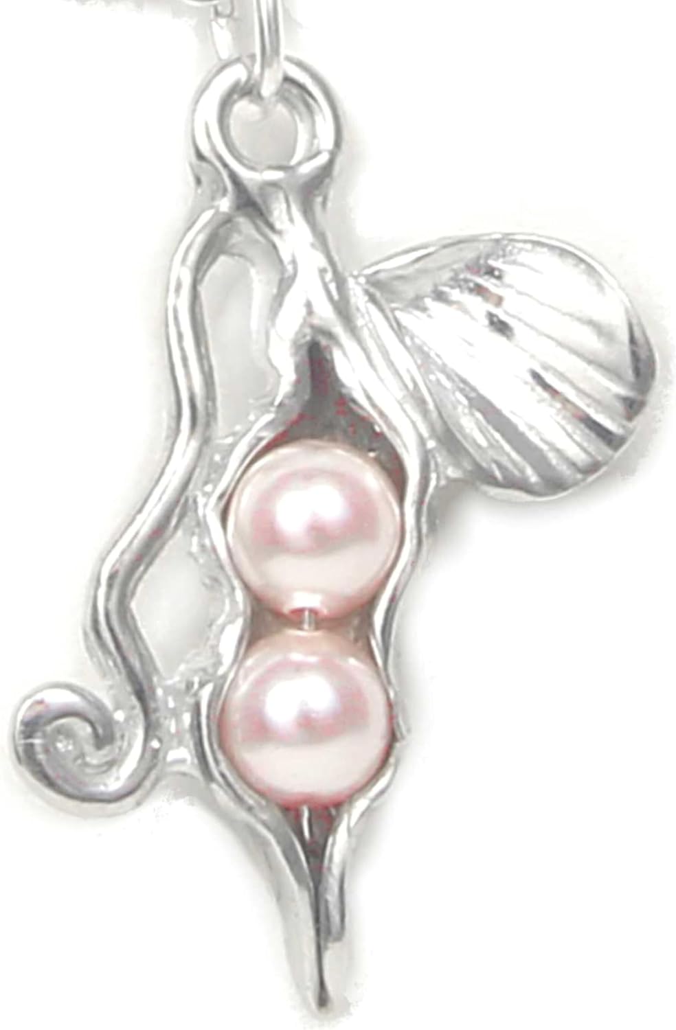 Pea Pod Necklace - 2 Peas in a Pod - Gift Packaged for Mom, Grandmother, Best Friend - Handcrafted Pewter Made in USA