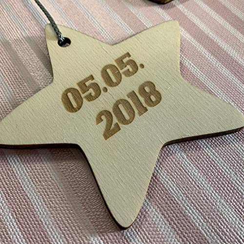 Cadeau baby geboorte doop wensnaam naam geboortedatum bord ca. 40 x 10 cm XXL - Image 5