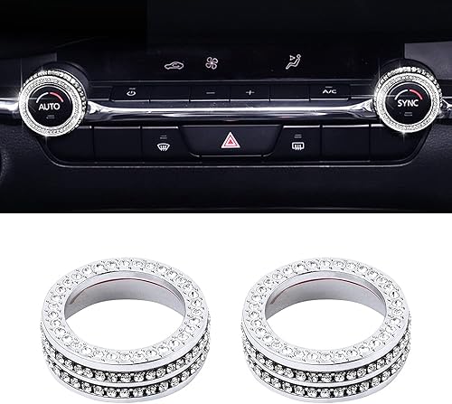 Miniatura 1 de CARFIB Para Mazda Bling Accessories 3 CX-5 CX-9 CX-30 CX5 CX9 CX30 AC Perillas Calcomanías Calcomanías Calcomanías Tapas Tapas Piezas Interior Del