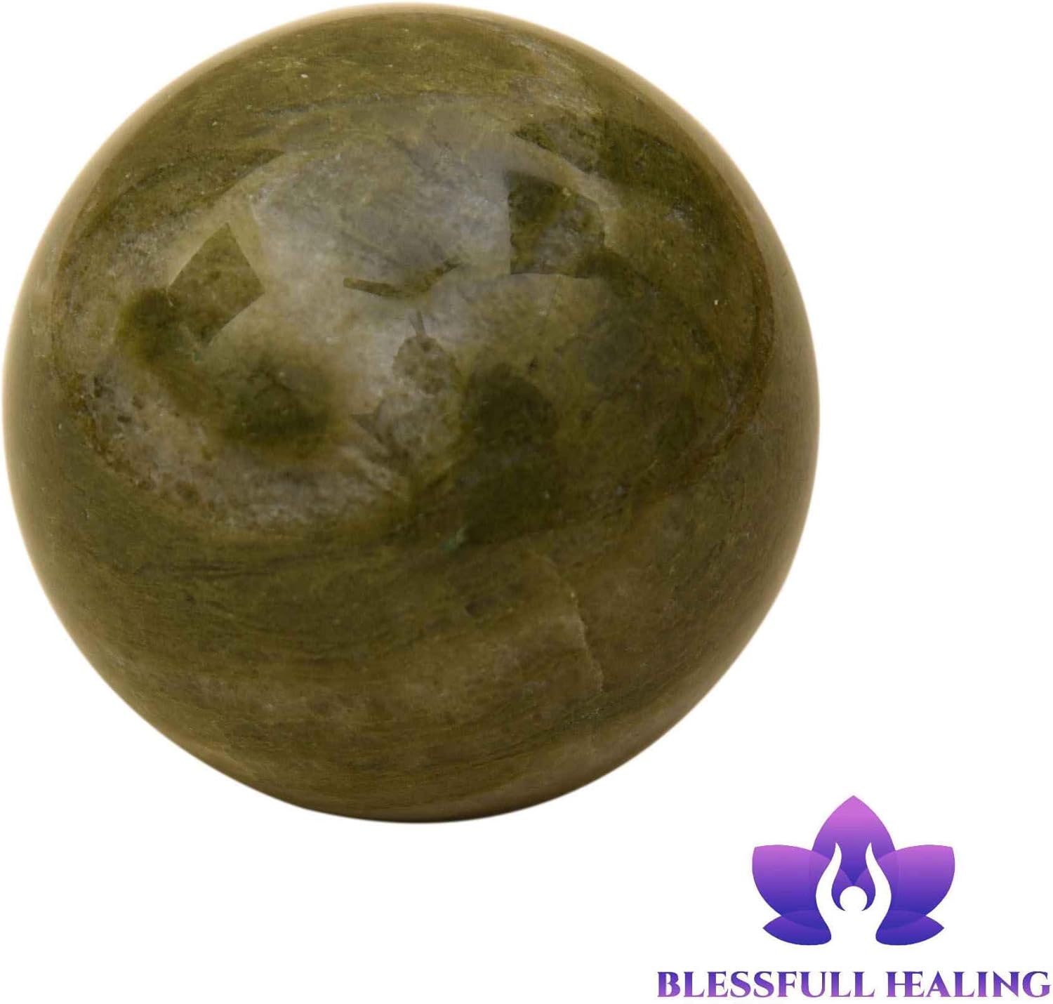 Reiki Healing Vessonite Design #1 Sphere Ball Stone 40-50 mm Approx