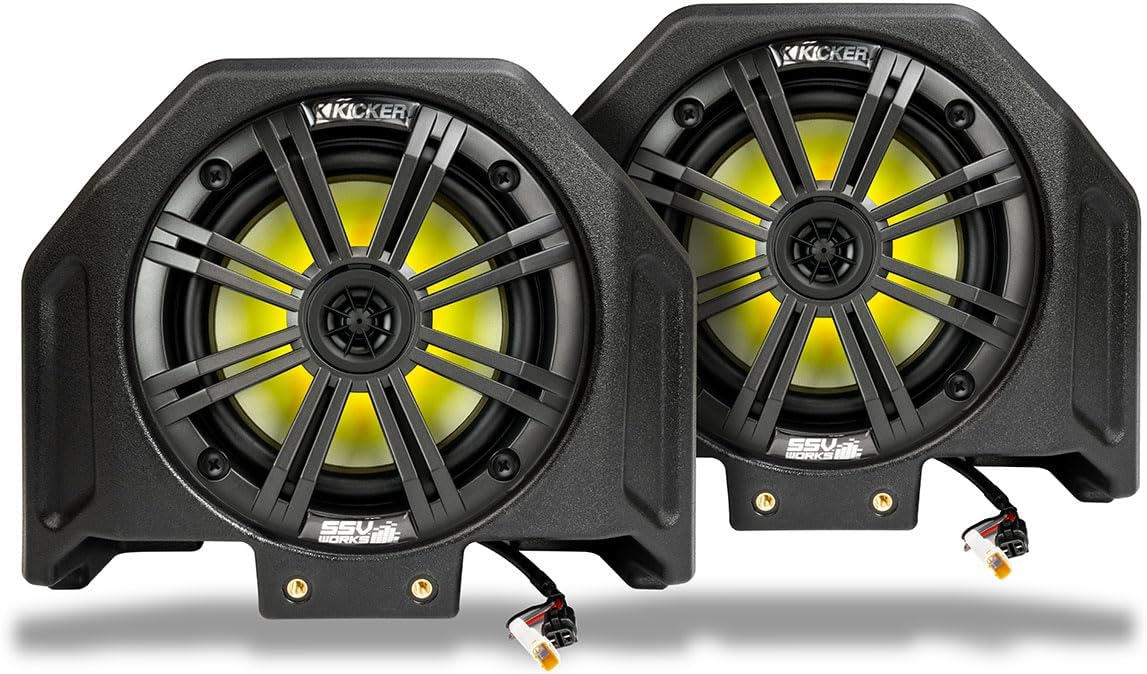 2020-2026 Polaris RZR Pro 6.5" Rear-Hump Speaker-Pods Compatible with RZR Pro R, Pro S and Pro XP | Build an Audio System or Upgrading your Factory Speakers (250-RZ6-B65KL (Kicker KML 195w Speaker))