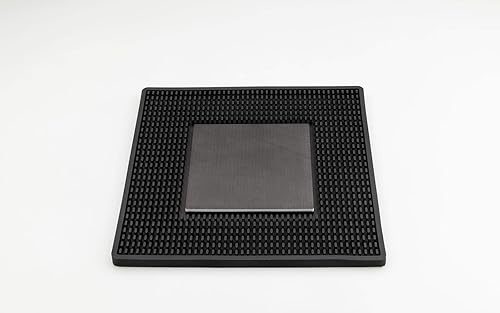 IMC Tapete de PVC cuadrado de 12 pulgadas Mediano Negro Alfombrilla para derrames Barware Para barras y encimeras