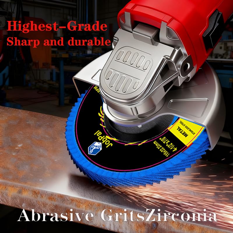 Flap Discs 40 Grit, 4 1/2 x 7/8-Inch Flap Sanding Disc, Type 27 Zirconia Grinding Wheel for Stainless Steel, Sheet Metal one More nut (60 GRIT, 20PCS)