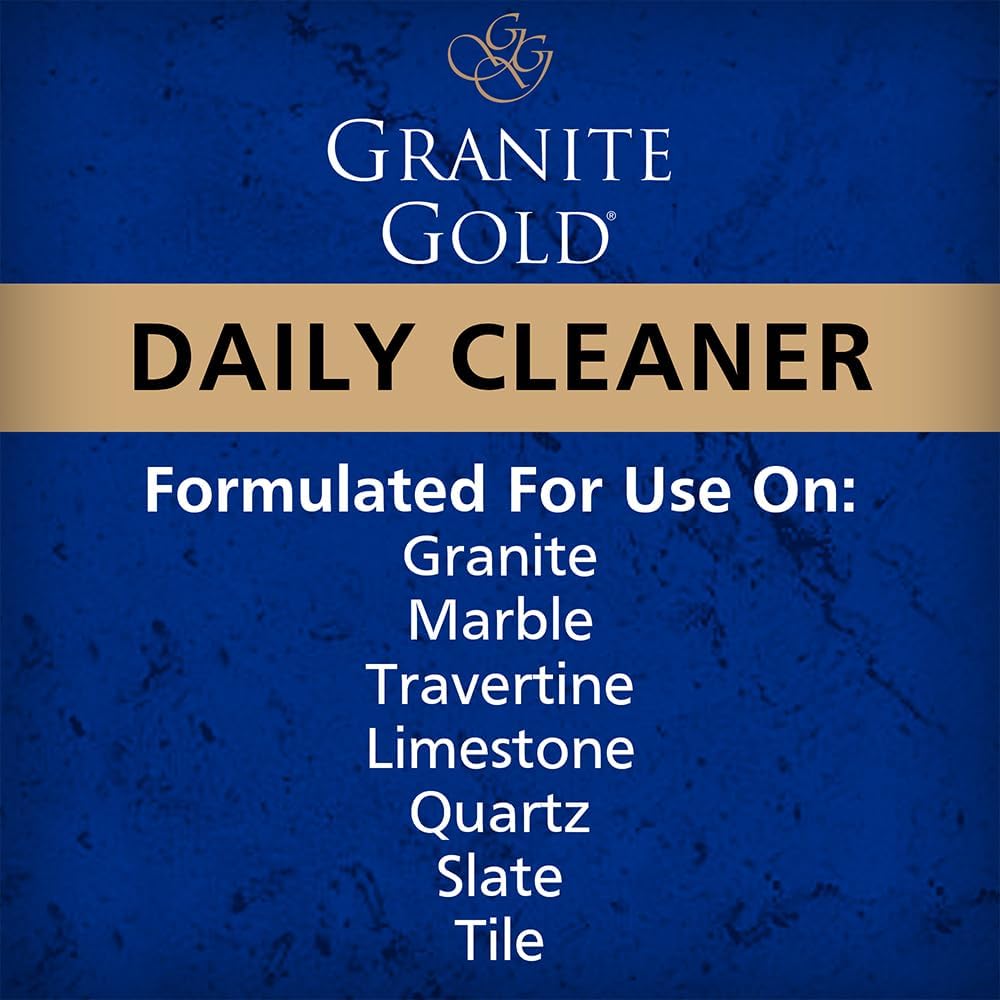 Granite Gold Daily Cleaner Spray 3-Pack with Sealer Spray 1-Pack for Granite, Marble, Travertine, Quartz, Natural Stone