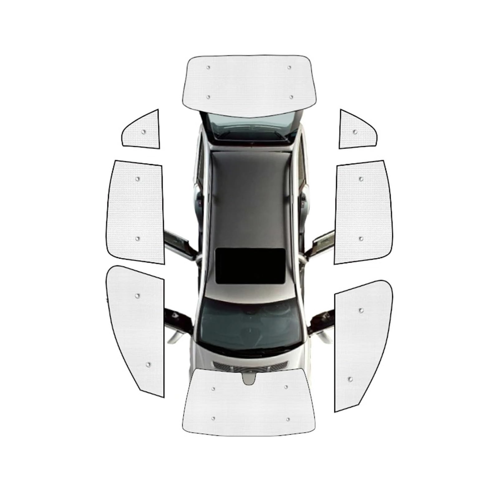 Car Front Rear Side Sunscreen Window Sunshade Car Full Window Sunshades Cover Solar Protection Window Sun Visor Sunshade Covers For Skoda For Yeti 5L 2009~2010 2011 2012 2013 2014 2015 2016 2017(All