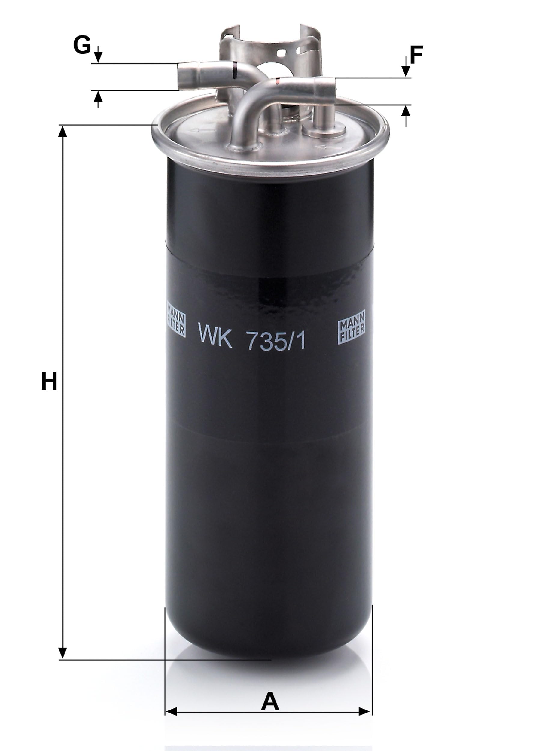 MANN-FILTER WK 735/1 - Filtre à Carburant Premium Pour Véhicules Tourisme Et Utilitaires
