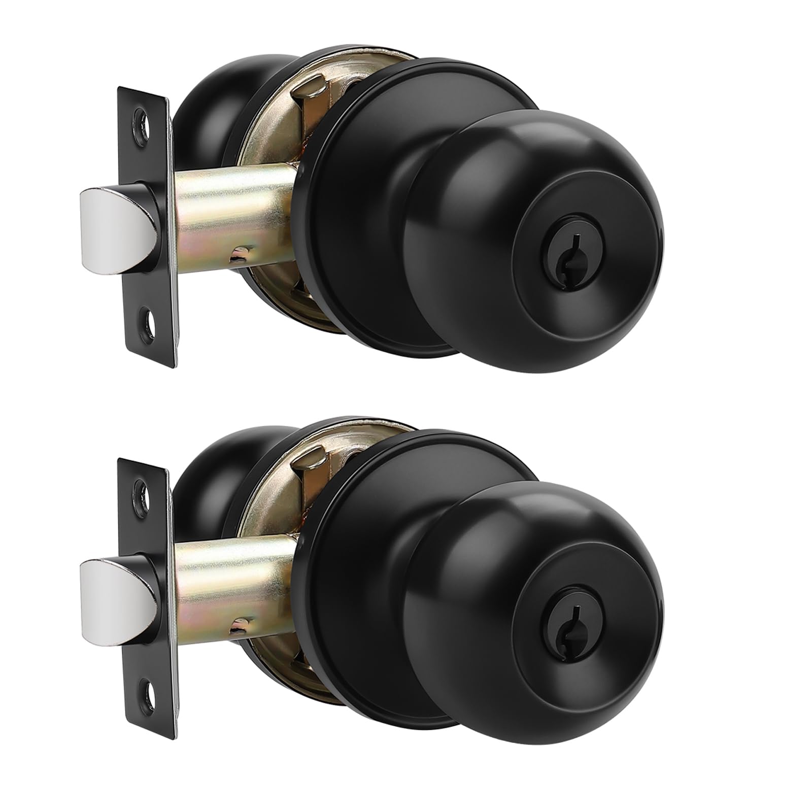 Probrico 3-Pack Keyed Alike Entry Door Knobs - Satin Nickel -17
