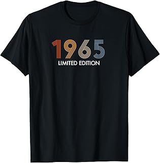 Retro Birthday Gifts for Men and Women Retro 60 Years Vintage 1965 Limited Edition 60th Birthday T-Shirt