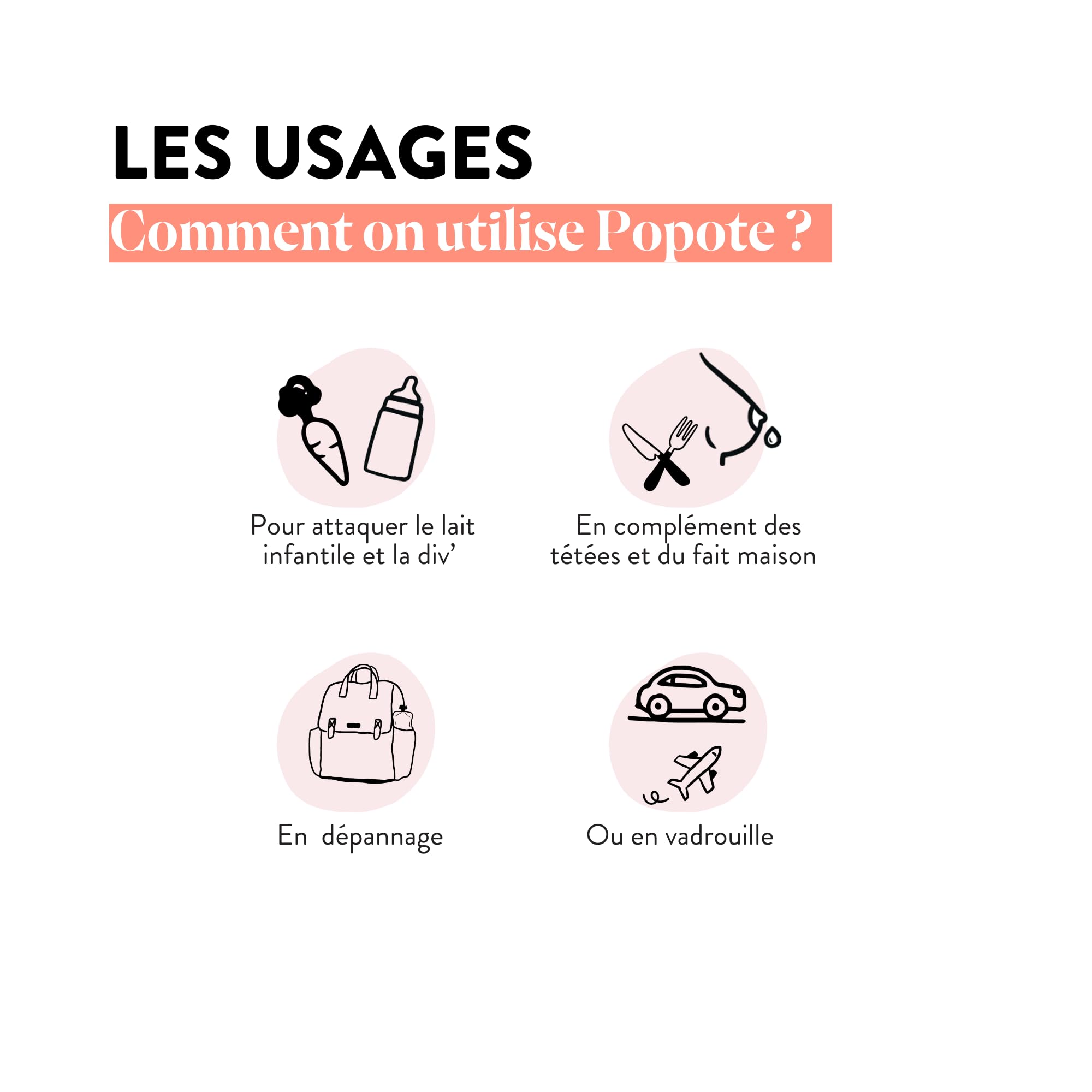 POPOTE - Compote de Bananes Bio - Dès 4/6 Mois - Gourde Individuelle 120g - Recette Lisse, Onctueuse - Première Découverte Fruitée - Gouter, Dessert - Format Pratique à Emporter - Pack 10 x 120g - 5