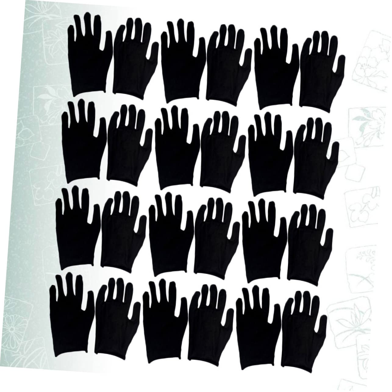 PartyKindom Guantes de Algodón Negros para Trabajo Resistentes y Transpirables, 12 Pares, Impermeables y Anti-corte, Ideales para Jardinería y Uso Industrial