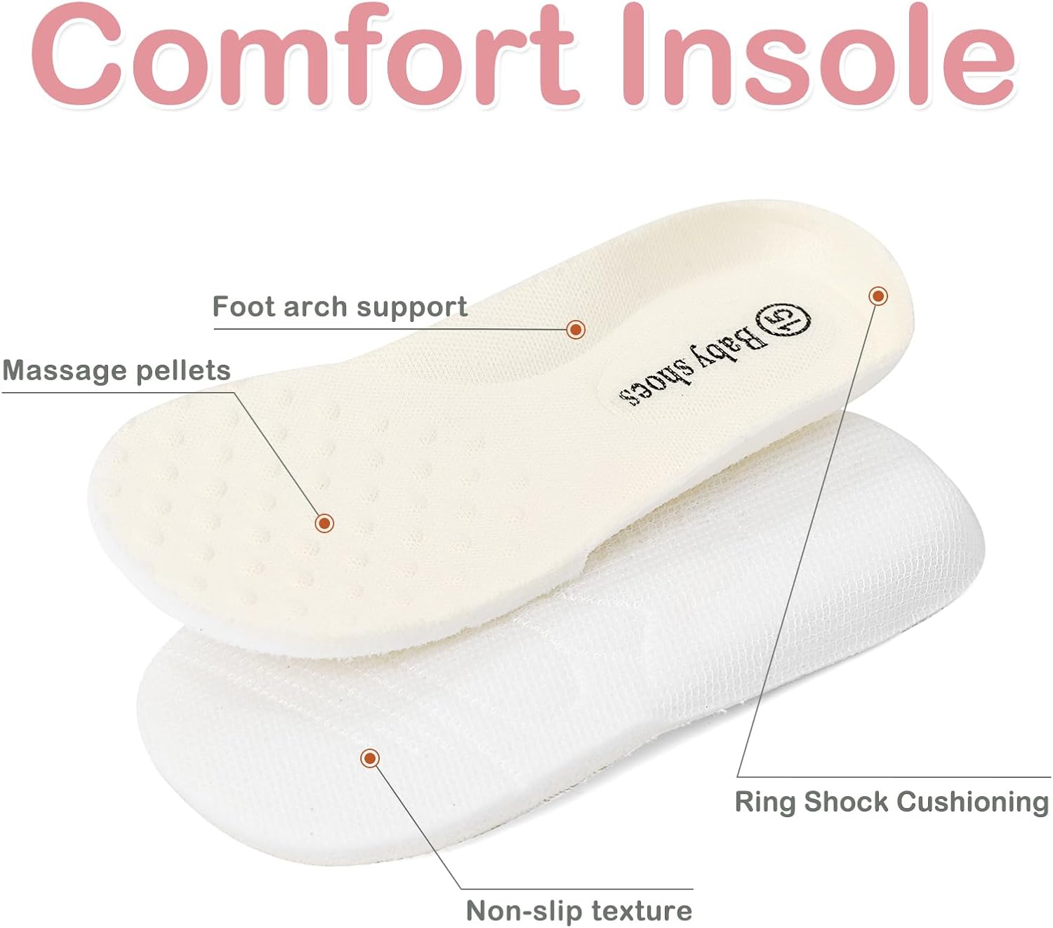 Baby Boy Girl Shoes First Steps Non-Slip with Rubber Sole image 5