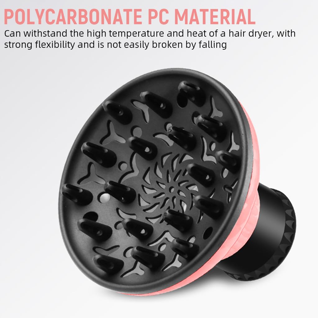 MAYCREATE® Hair Dryer Diffuser, Universal Hair Diffuser Adaptable Hair Dryer Attachment for Blow Dryer Nozzles from 1.5 to 2.3 inch Diameter for Natural Thick Hair - Image 4 thumbnail