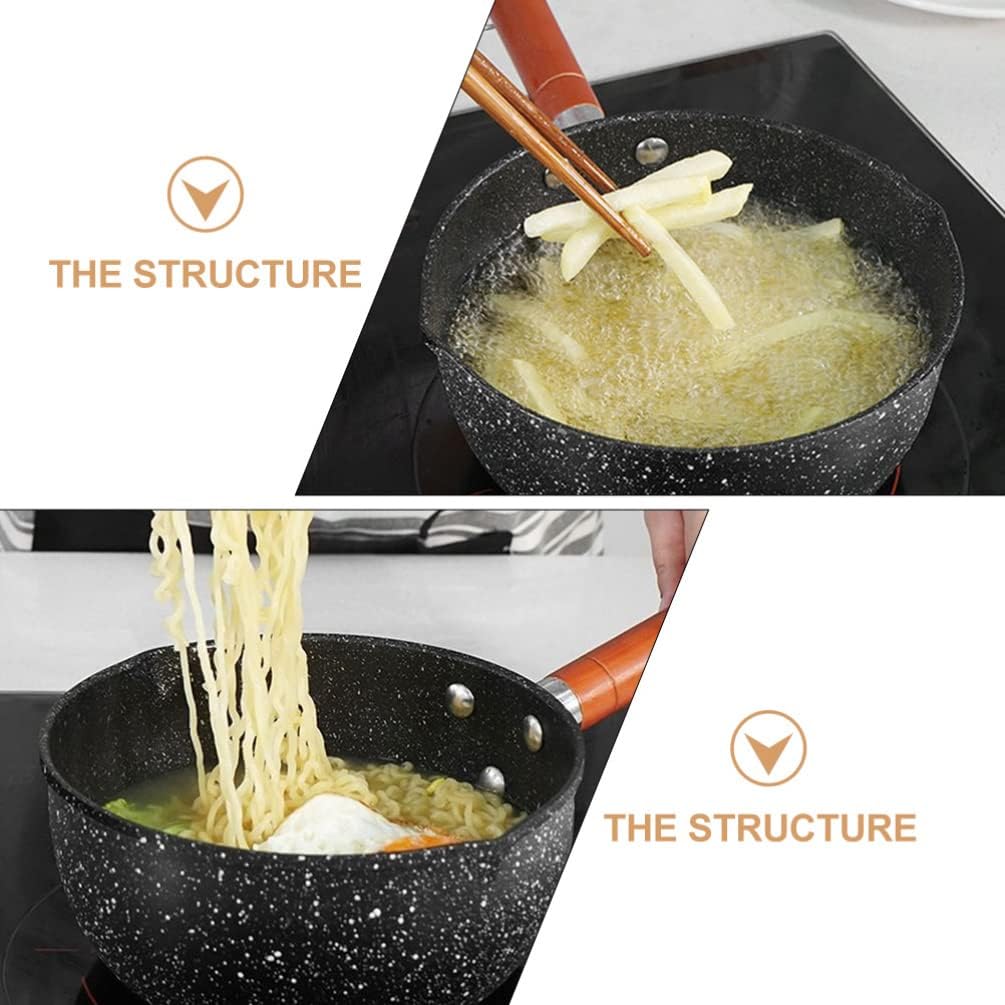 1 Set Metal Saucepan with Lid Small Milk Warming Pan Nonstick Stew Soup Pot Complementary Food Pan for Home Kitchen Restaurant(33X18X10CM)