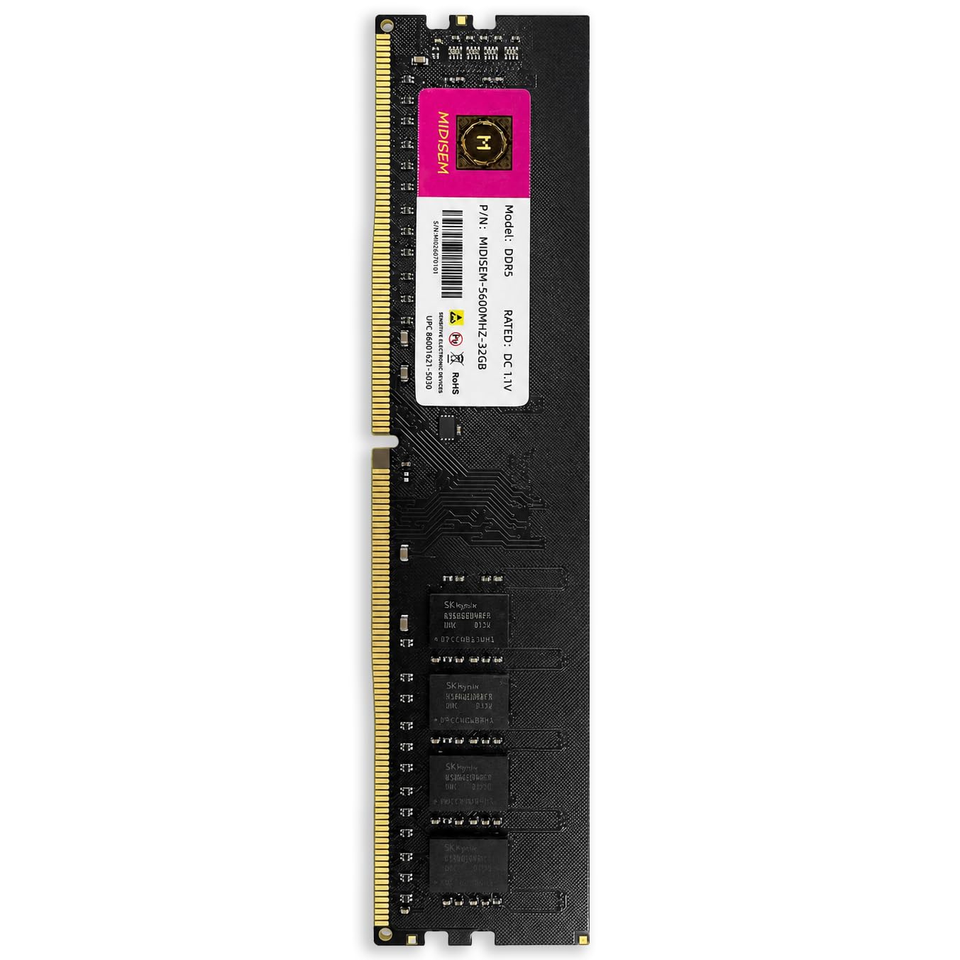 Photo 1 of Midisem 32GB DDR5 5600MHz Desktop RAM Module