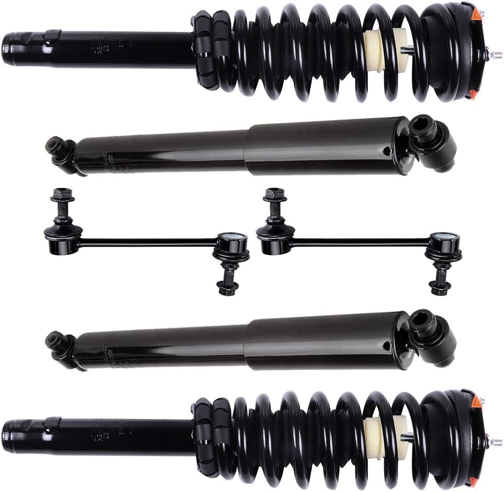 Struts Shock suspension kit for 2010 2011 2012 for Ford Fusion 2010 2011 for Mercury Milan Front Strut and Rear shock absorber Stabilizer Bar Link 6 Pcs, 272596 5784 K750415