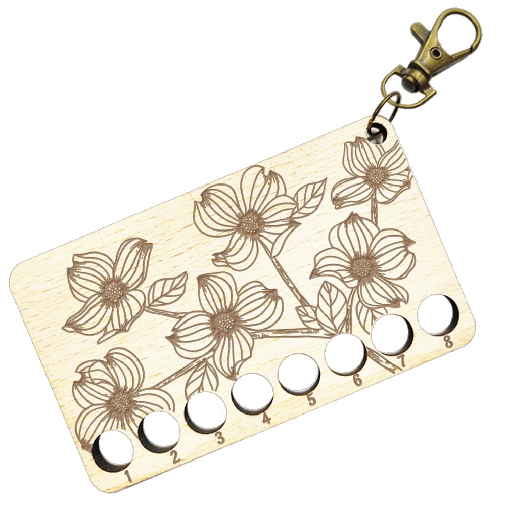 Arricraft Organisateur Fil à Broder En Bois 16 Positions - Porte-Fil Motif Pissenlit Pour Point De Croix Et Couture