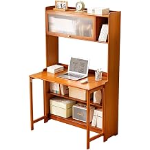 Writing Desk, Folding, Computer Desk, Study Desk, Storage Desk with Shelves, Computer Desk, Compact, Large Capacity Storage, Space Saving, Kids, Adults, Telework, Home Work, Remote Work,