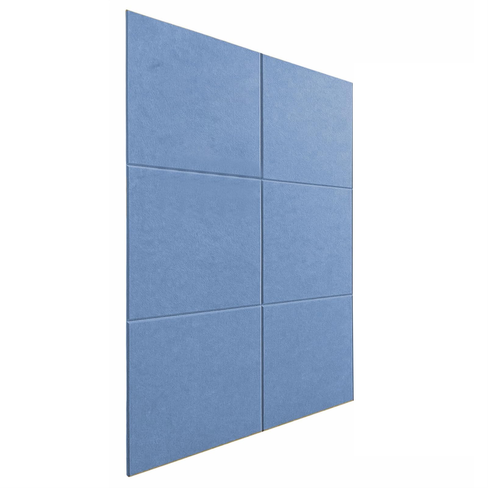 BESTORI Large Cork Board for Wall 36“ x 24", 6 Pack Bulletin Board Alternative Felt Wall Tiles with Removable Adhesive Tabs for Home Office Decor Blue