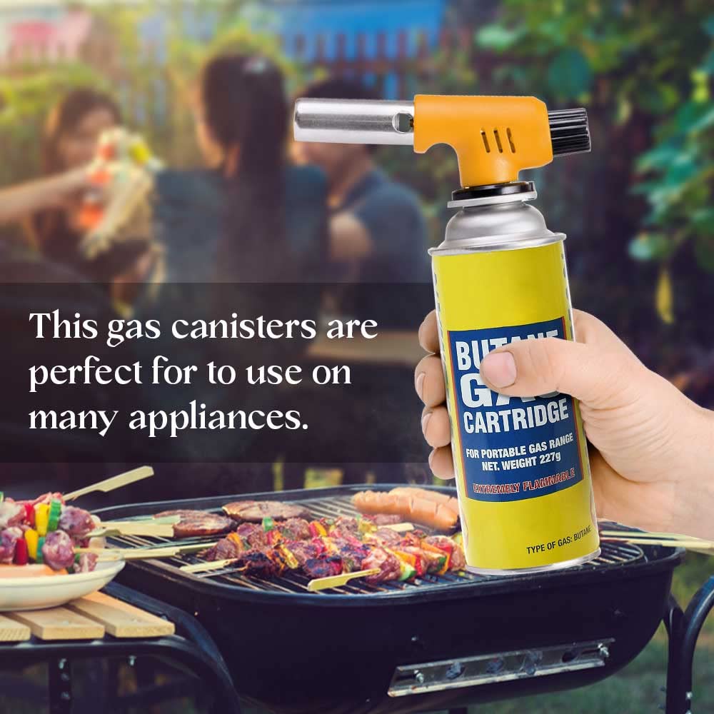 Marksman 8 BUTANE GAS BOTTLES CANISTER CAMPING HEATER COOKER BBQ :  Amazon.co.uk: Garden