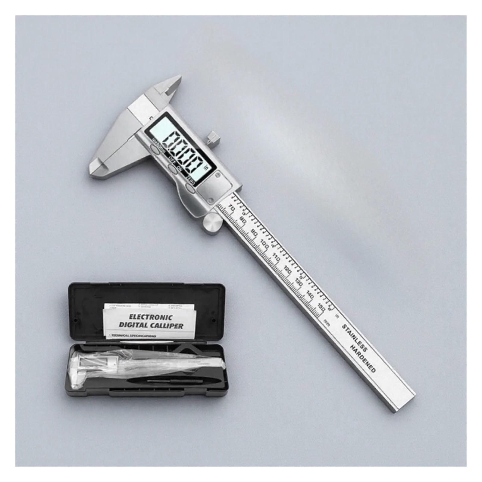 Micrometer, 6 Inch 0-150mm Digital Vernier Caliper LCD Display Metric Conversion High Precision Measurement Tool(D)