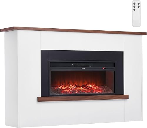 Miniatura 13 de VEVOR Chimeneas independientes de 22.8 pulgadas, calentador eléctrico portátil de 1500 W, 5120 BTU, con protección contra sobrecalentamiento, llamas