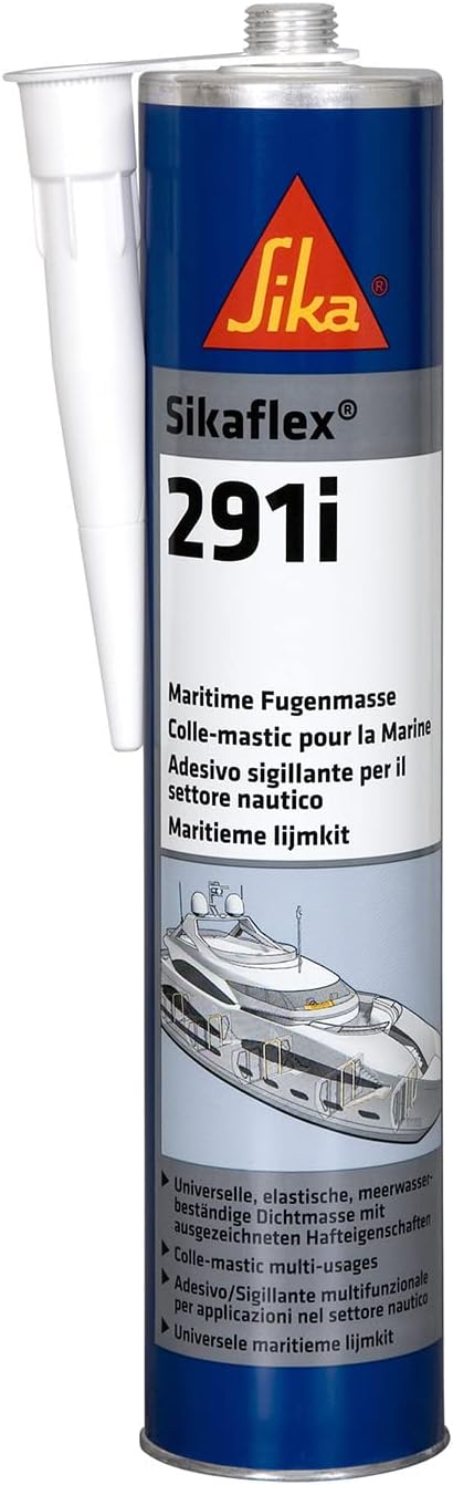 Sealant - Sikaflex-291i Steel Grey - Ideal for Marine Use - Highly Elastic and Paintable - Low Odour - 300ml