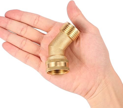 Miniatura 6 de Sanpaint Codo de manguera de jardín de 45 grados, elimina el estrés y la tensión en los accesorios de manguera de entrada de agua de RV, GHT de 34
