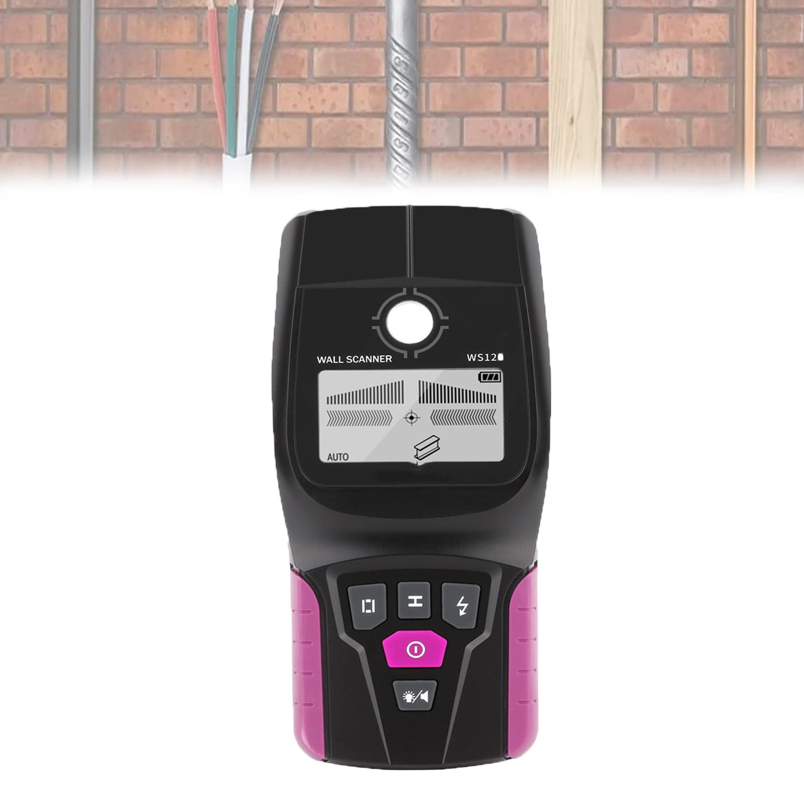 Zayuzo Wall Scanner: Detector De Paredes Profesional Multifunción Portátil Con Pantalla LCD, Profundidad De Detección De Metales Magnéticos De 110 Mm, Para La Detección De Montantes, Metales, Cables D
