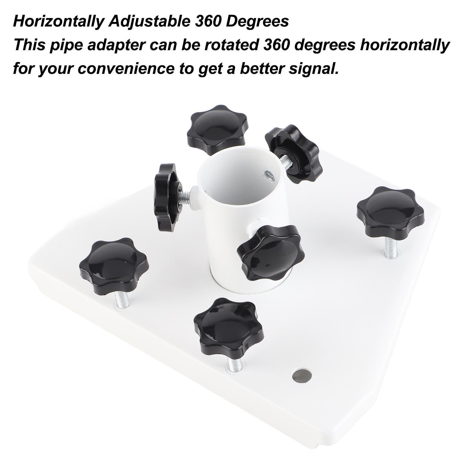 Septpenta Support de Montage sur Poteau Internet Satellite pour Antenne Satellite V3, Kit de Montage Satellite Internet, Compatible avec Starlink Standard Gen3 (V3) Star Radome