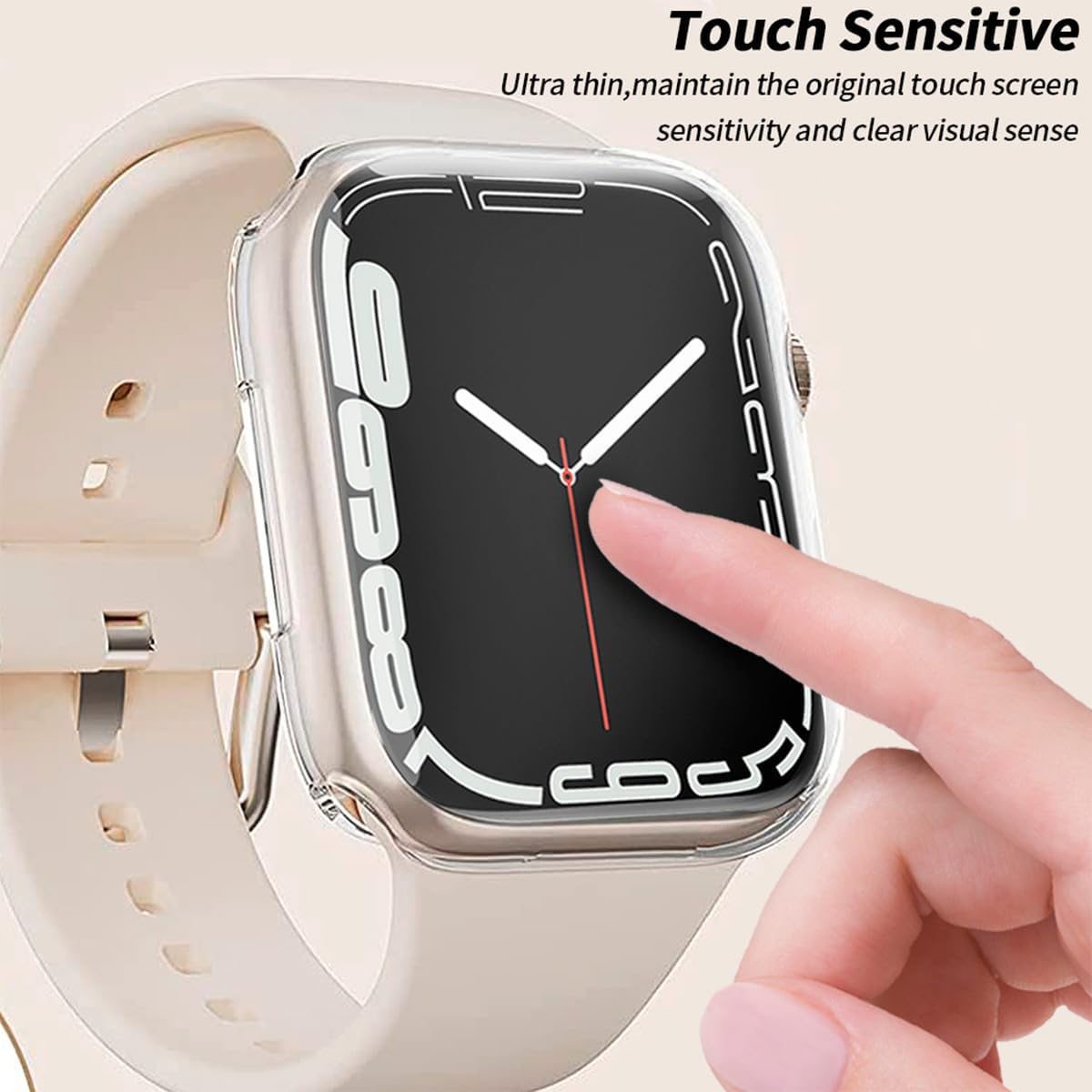 Capa Transparente Silicone Compatível Apple Watch 38 40 42 44mm [FIT IT] (Transparente, 44mm)
