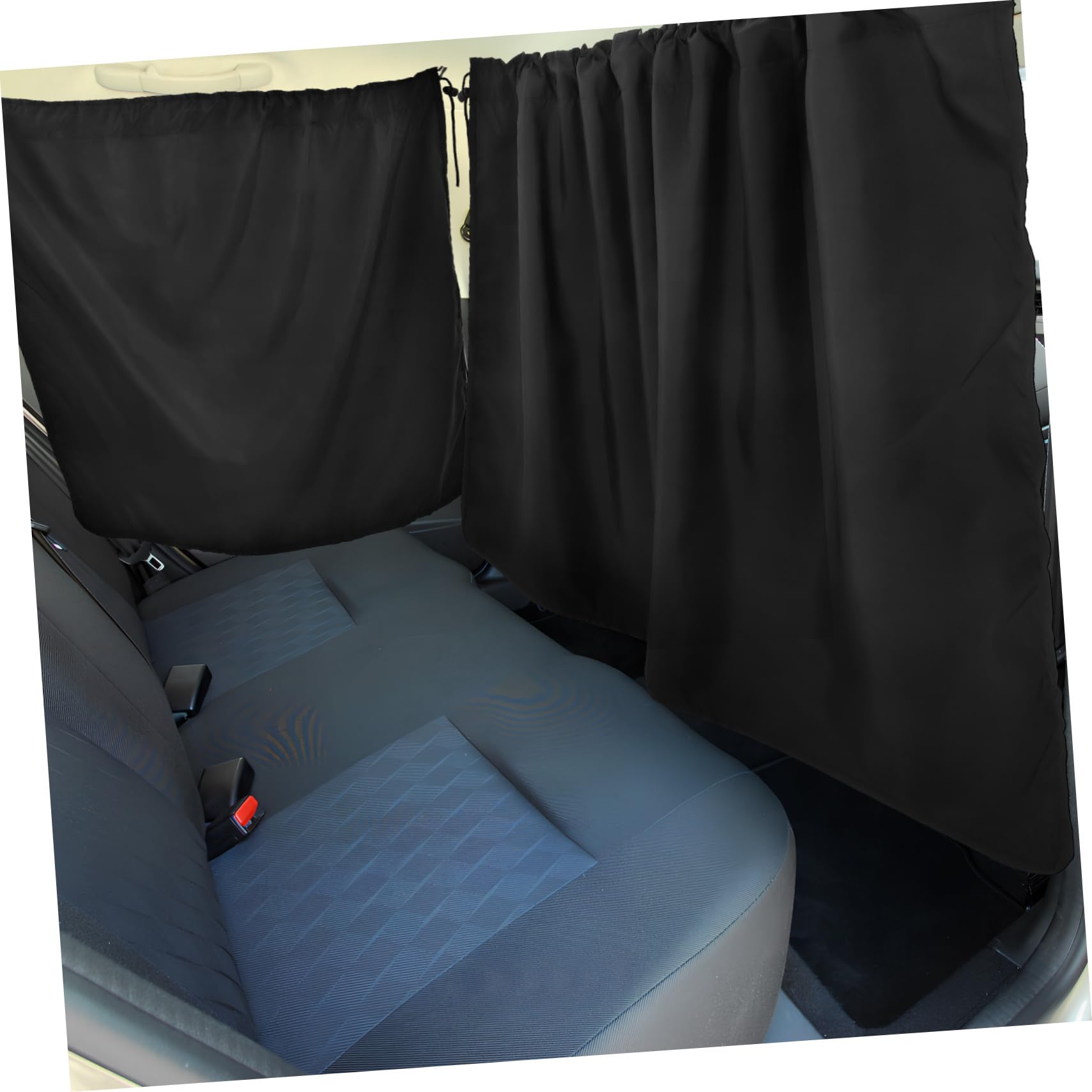 Cortinas para Coche Protector Solar y Cortina Divisoria de Privacidad Toldo para Ventanas Traseras y Separador de Asientos Instalación Fácil con Colgadores Poliéster Resistente