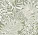 York Wallcoverings SS2577 Silhouettes Jungle Leaves Wallpaper Green