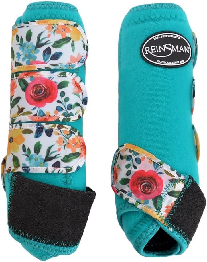 Reinsman Print Sport Boots 2-Pack S Aqua Floral