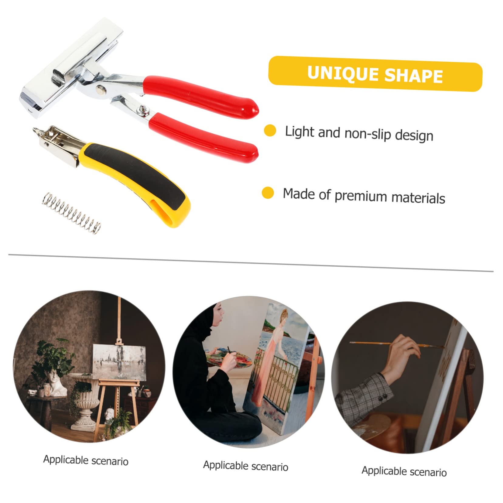 Unomor Pliers Set Clip Removal Pliers Staple Puller Molding Removal Tool Denibbing Tool Staple Remover for Stretching