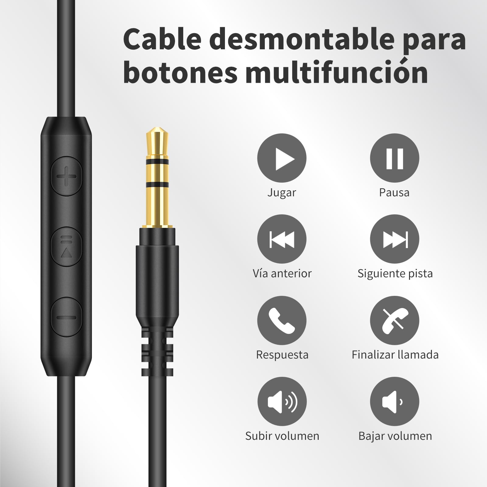 Srhythm HD75 Auriculares con Cable para Colocar sobre la Oreja para DJ para Estudio/Fiesta/Guitarra