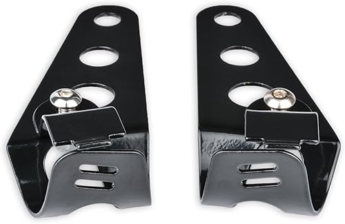 Miniatura 2 de KATUR Soportes universales de montaje para faros delanteros de 1.220 in a 1.535 in, horquilla para oído compatible con Chopper Cafe Racer Negro