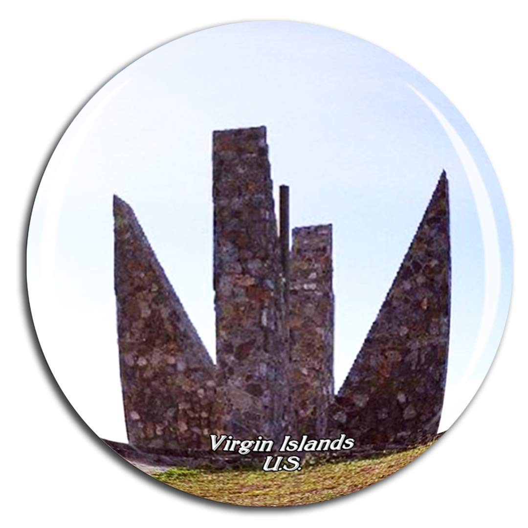 Weekino Point Udall St. Croix U.S. Virgin Islands Fridge Magnet 3D Crystal Glass Tourist City Travel Souvenir Collection Gift Strong Refrigerator Sticker