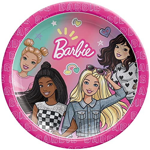 Amscan Round Plates, 7" (8-Pack) - Vibrant Premium Quality Party ...