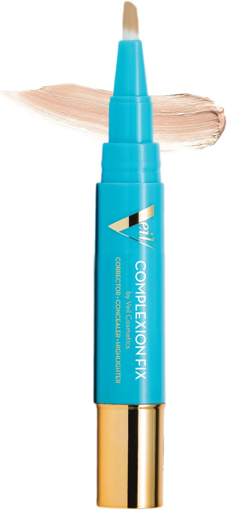 Veil Cosmetics - Complexion Fix Concealer - Liquid Concealer for Under Eye + Dark Circles - Highlight, Contour, Correct - Anti-Aging - Vegan Makeup Pen - Hydrating Lightweight (2N Light Neutral)