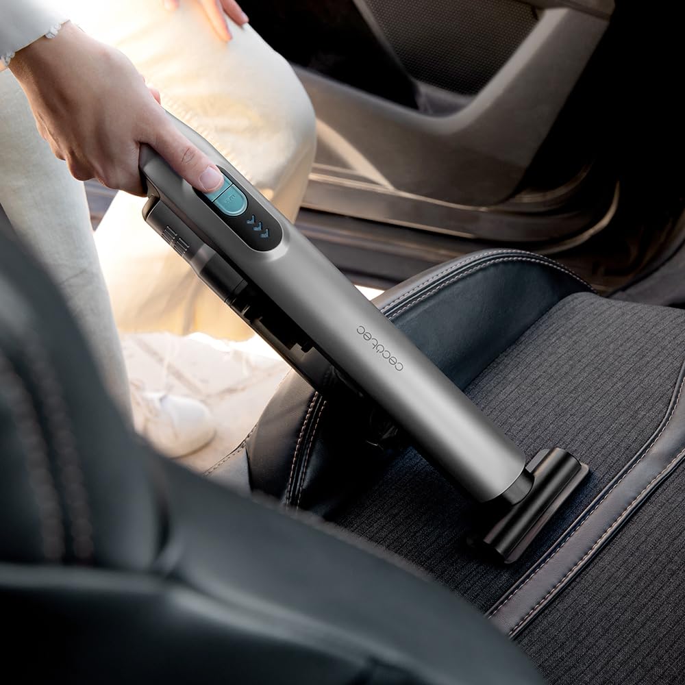 Cecotec Aspirapolvere Portatile senza Fili per Auto, Tappezzeria Conga Rockstar Micro+ Clean&Car. 210W, Motore Digitale Brushless, 20kPa, Autonomia 40min, Caricabatterie per Auto 12V, Accessori